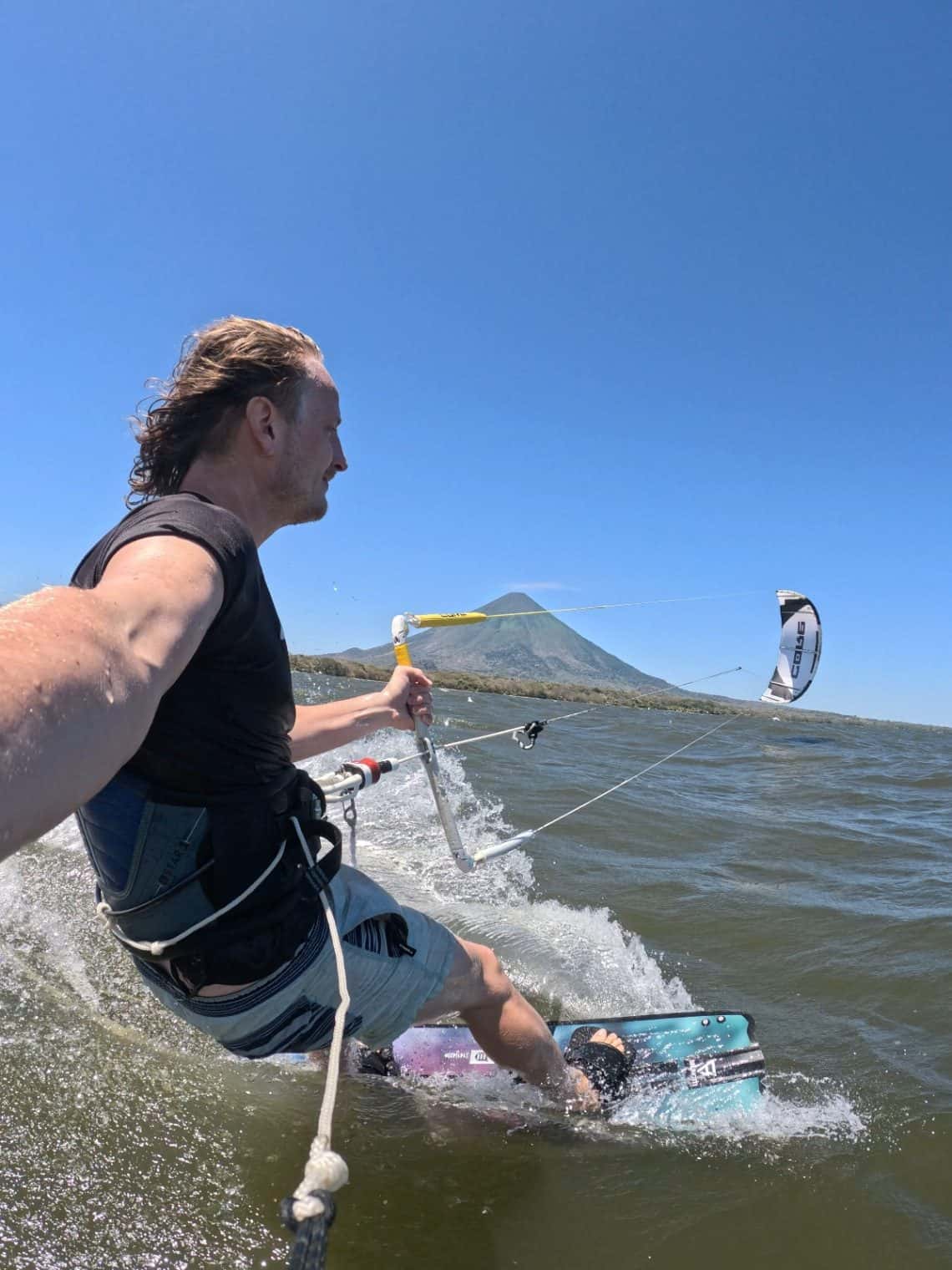 Kitesurf instructor at Ometepe Island Nicaragua